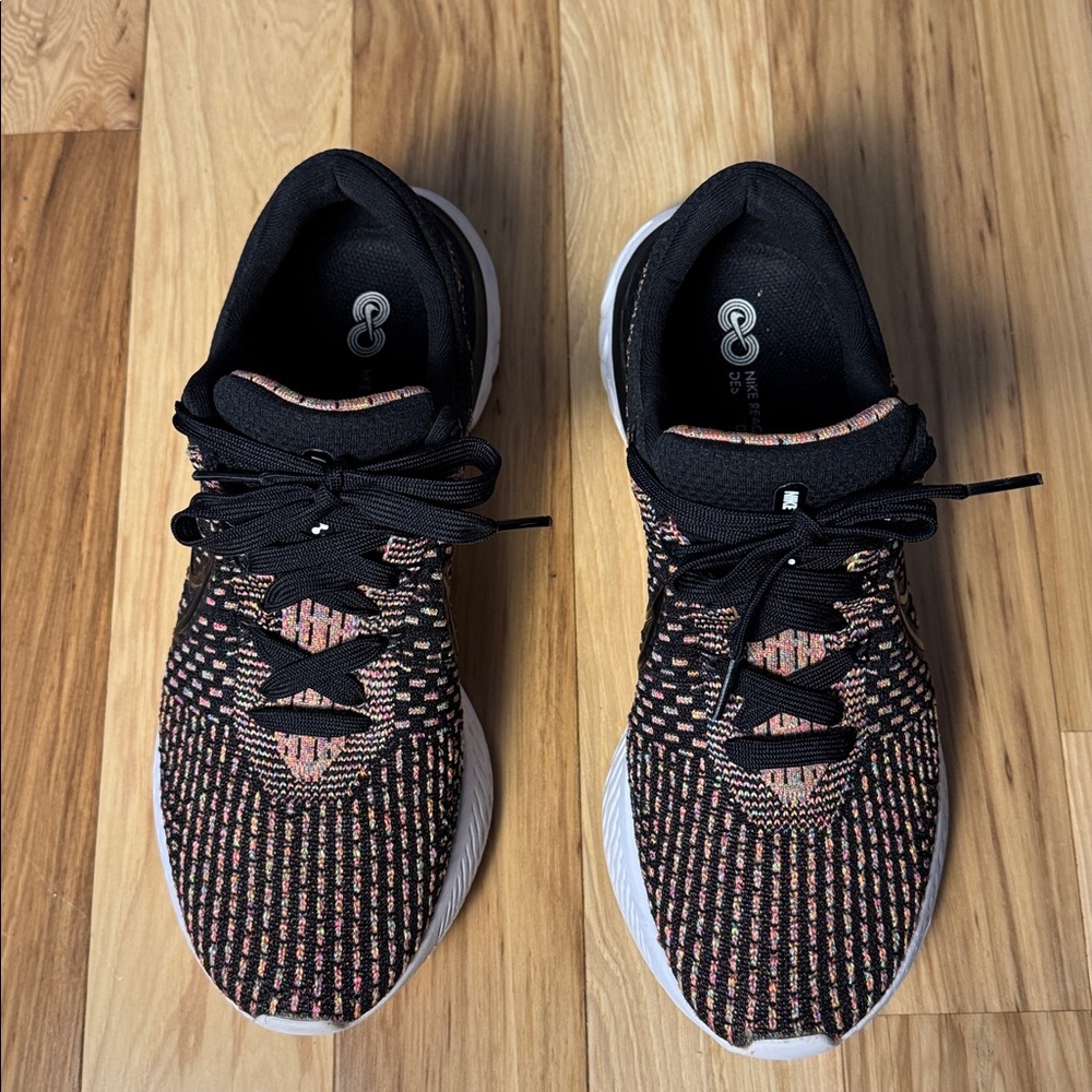 Nike React Infinity Run Flyknit 3 | Black Multi | Women’s Running Sneakers - Picture 10 of 11